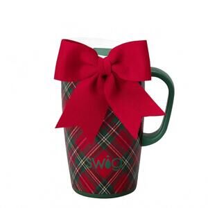 NEW SWIG LIFE christmas plaid travel mug - 18oz in red & green
